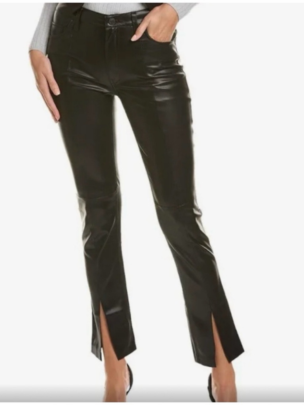Hudson faux leather Barbara slim straight fit ankle pants